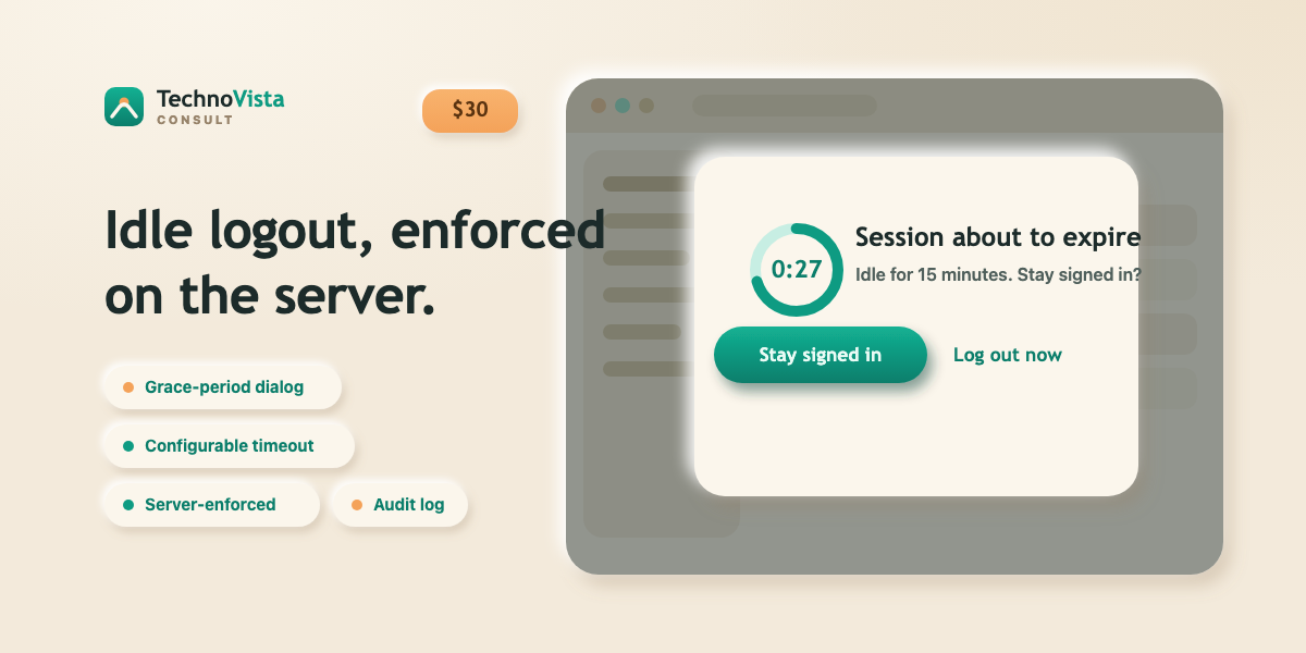 Auth Session Watchdog — Idle sessions, closed on time, by the server.